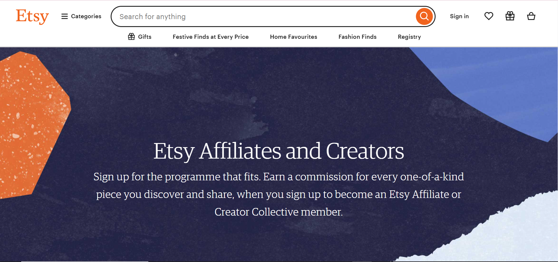 Etsy Affiliate Program