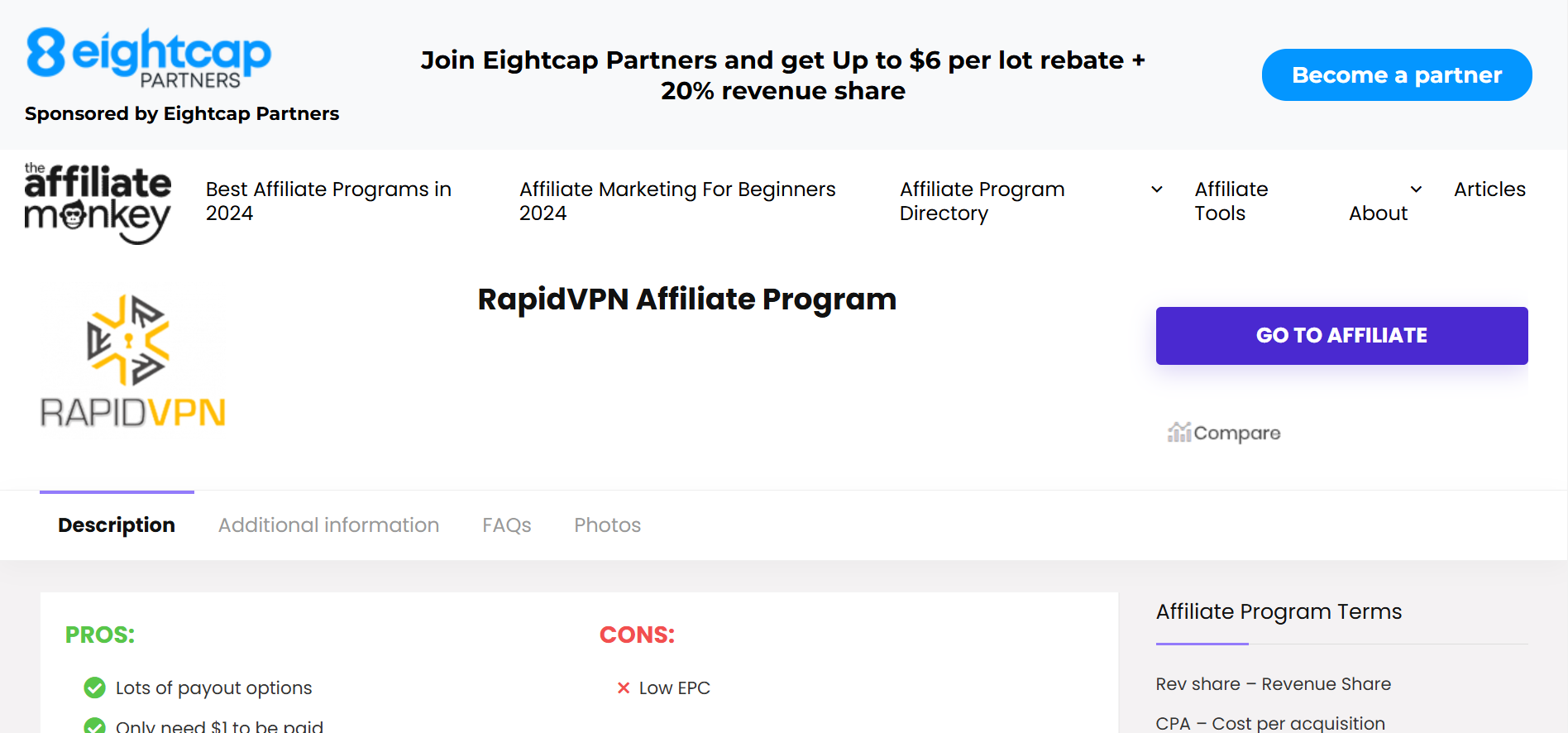 Rapid VPN Affiliate Program