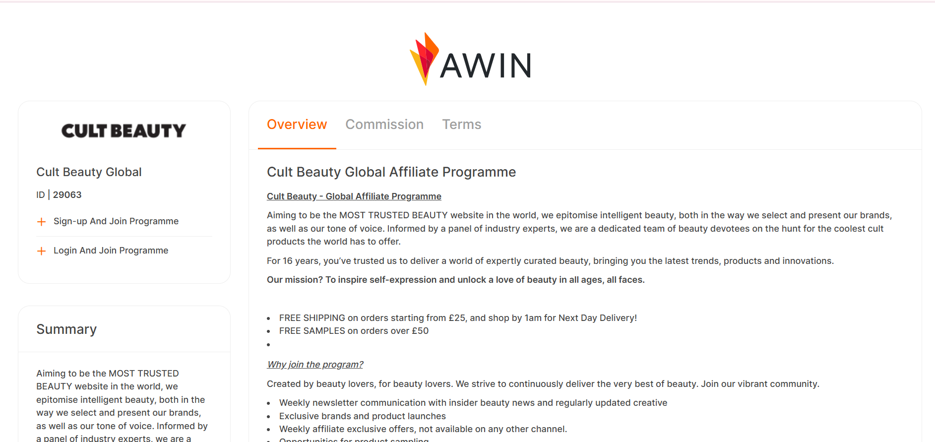 Cult Beauty Affiliate Program