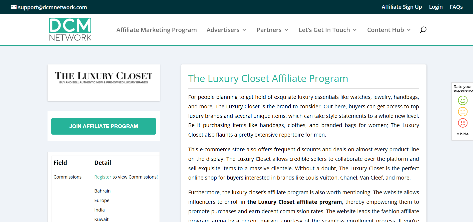 The Luxury Closet Affiliate Program