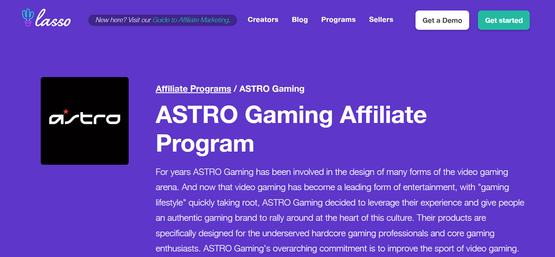 Astro Gaming Affiliate Program