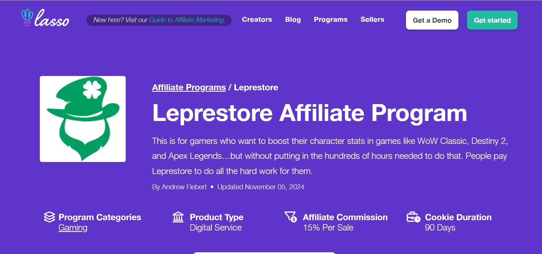 Leprestore Affiliate Program