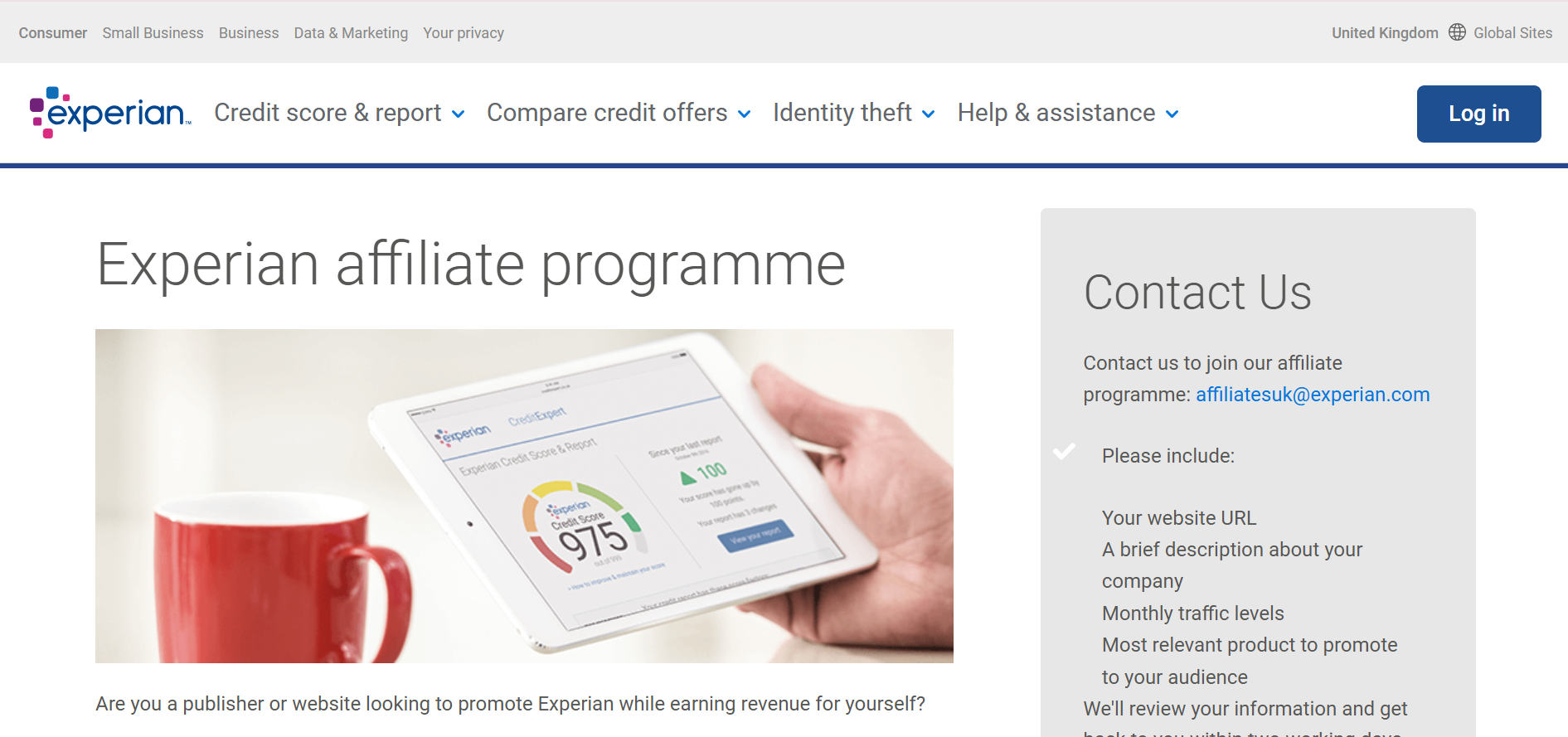 Experian Affiliate Program