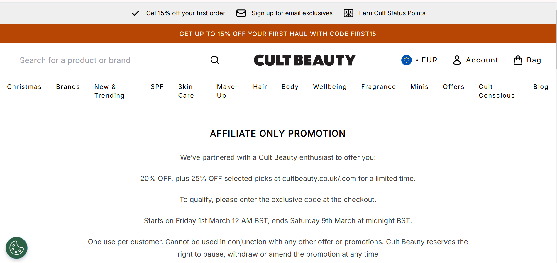 Cult Beauty Affiliate Program