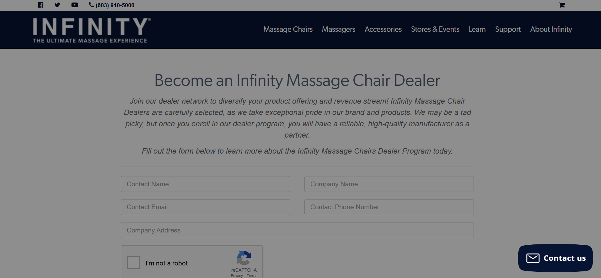 Infinity Massage Chair Affiliate Program