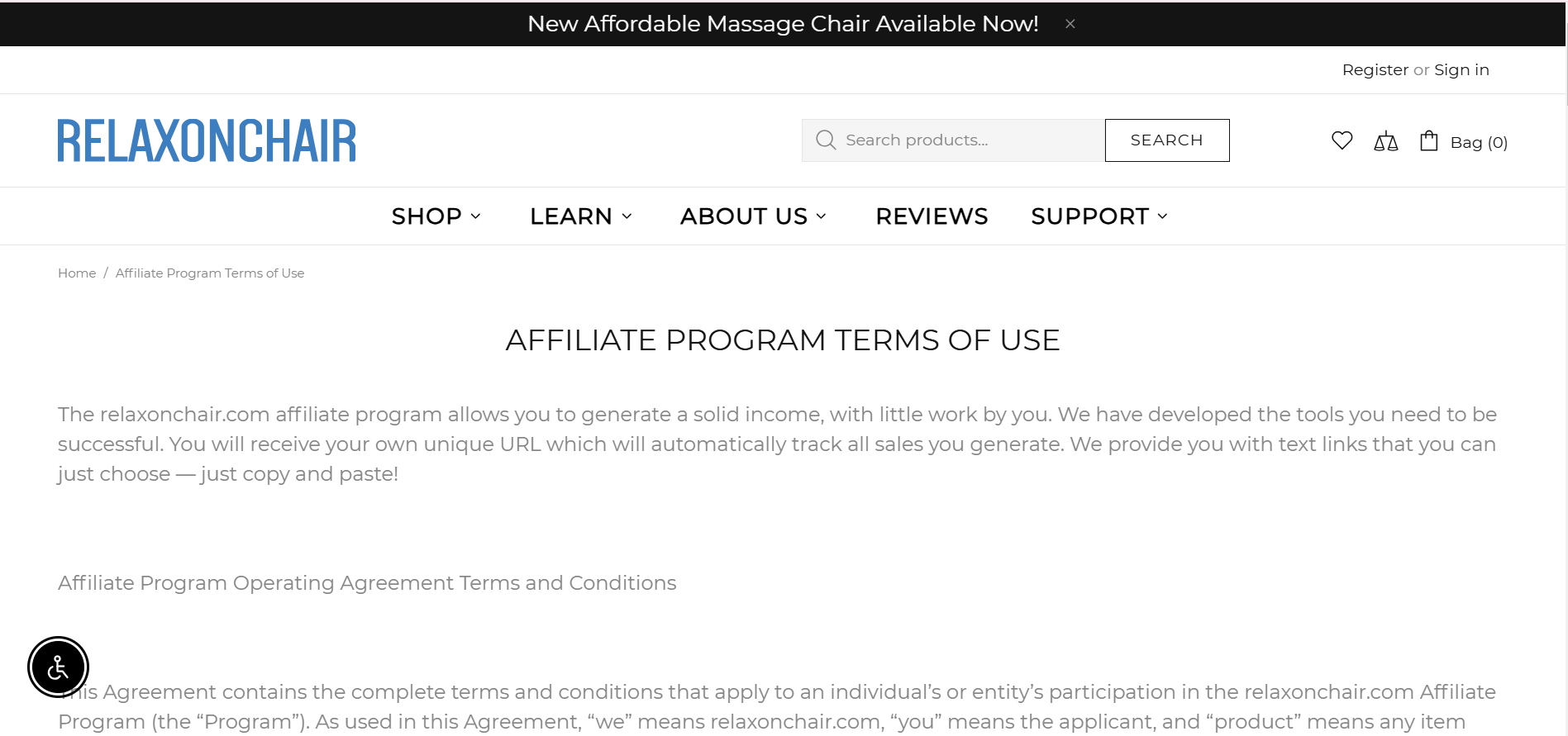 Relaxonchair Affiliate Program