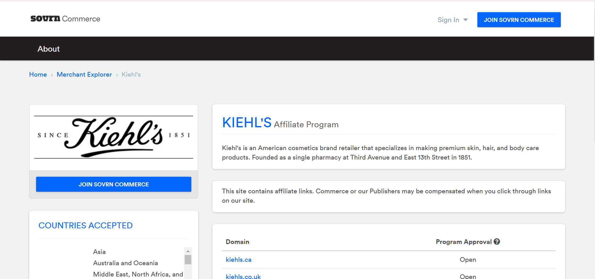 Kiehl’s Affiliate Program