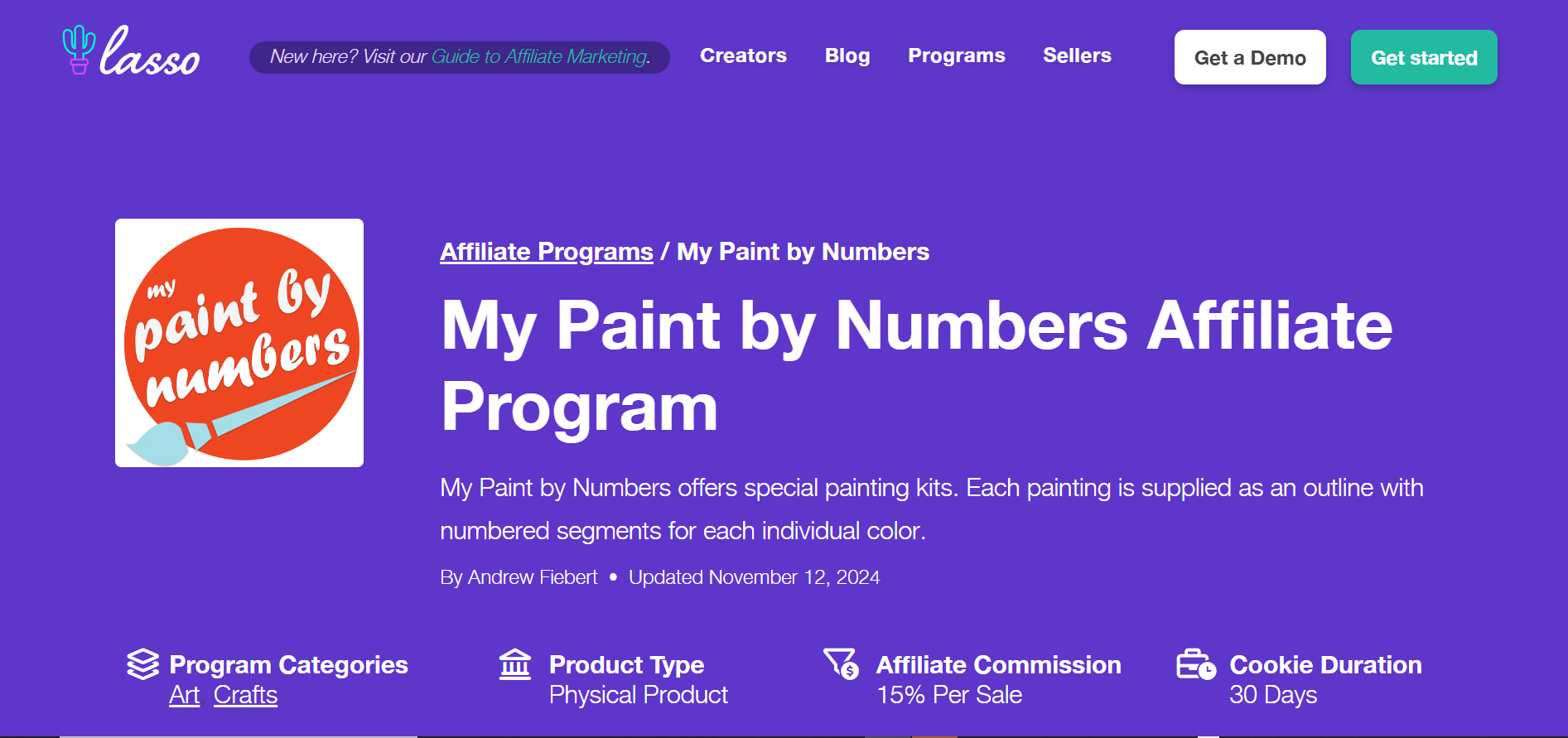 My Paint By Numbers Affiliate Program