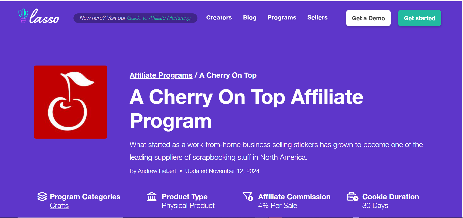 A Cherry On Top Affiliate Program