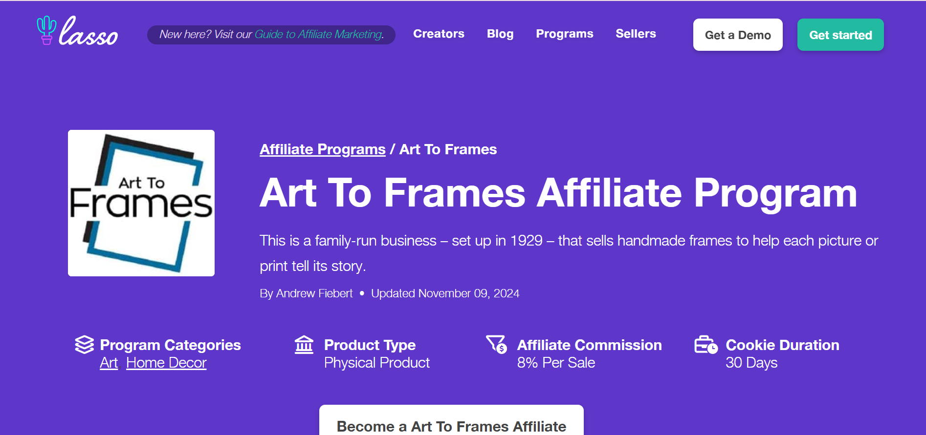 Art To Frame Affiliate Program