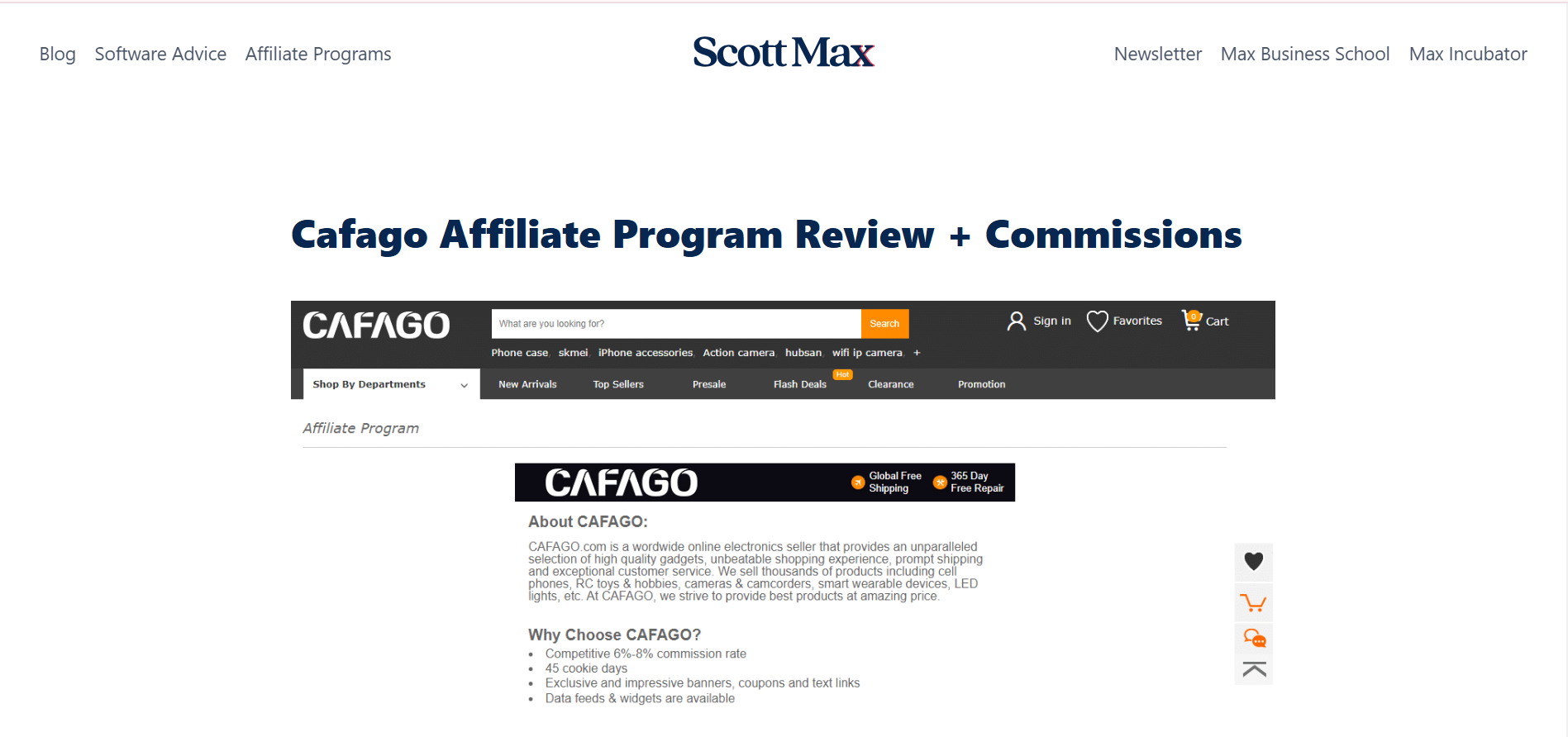 CAFAGO Affiliate Program