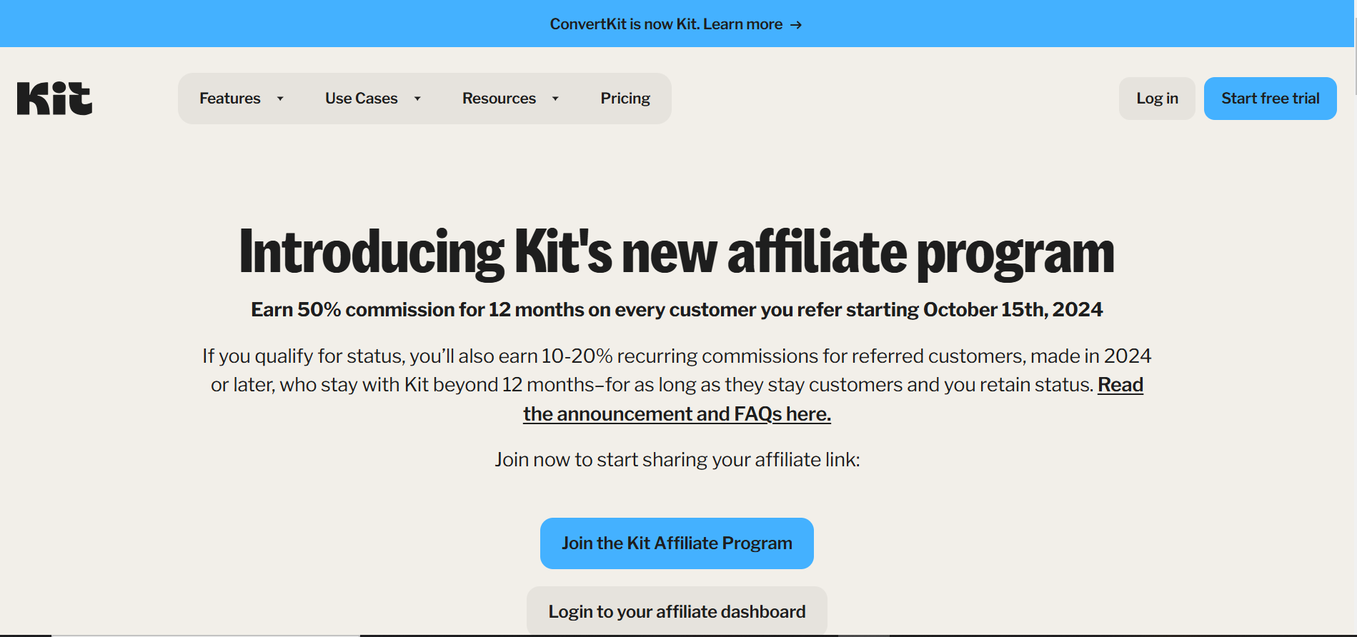 Kit Affiliate Program