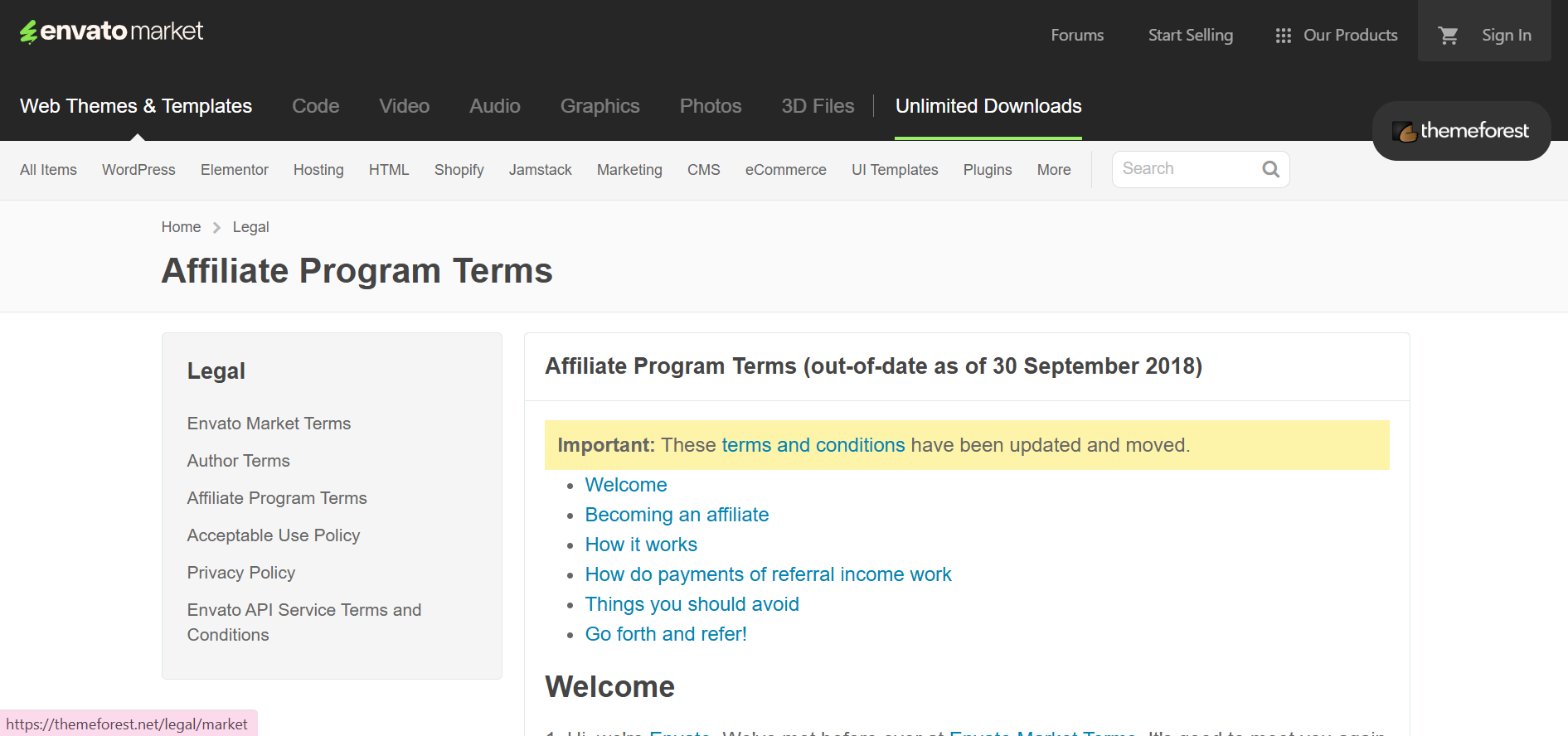 ThemeForest Affiliate Program