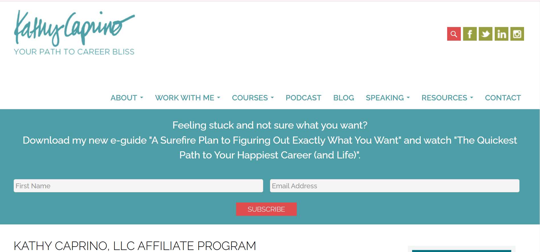 Kathy Caprino Affiliate Program